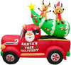Santa's Tree Delivery Truck Scene Christmas Inflatable
